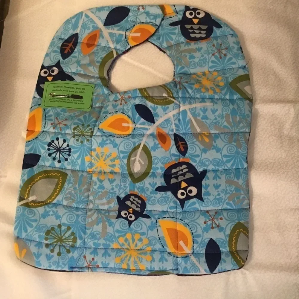 NWT 3/$25 or $12 ea.. Handmade Quilted Reversible Bib